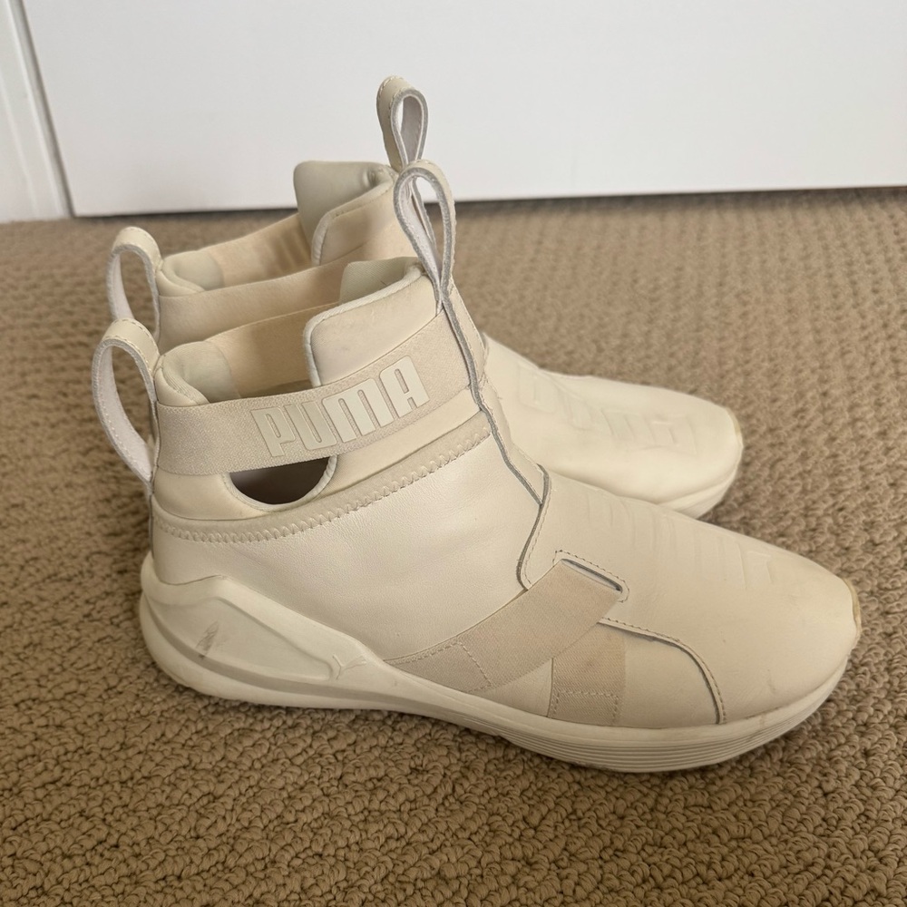 Puma Off-White High-Top Sneakers